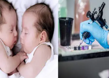 Майка татуира един от своите еднояйчни близнаци, за да може да ги различи