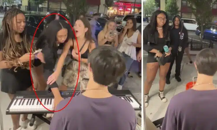 Случаен минувач прекъсна изпълнието на уличен музикант, след което най-нагло му открадна парите! ВИДЕО