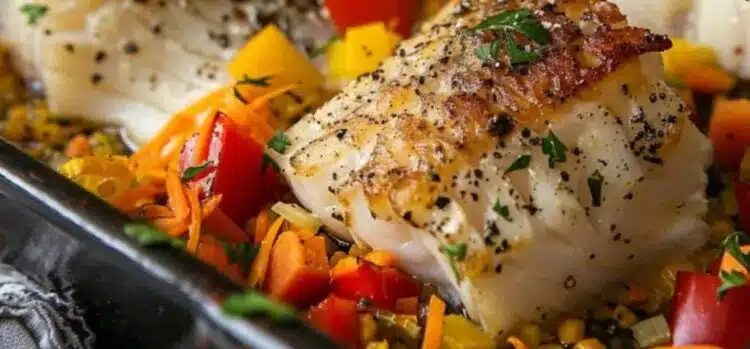 Проста и лесна рецепта за риба със зеленчуци на фурна